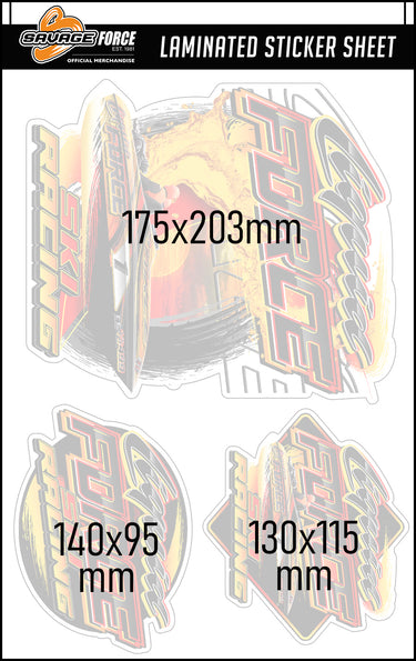Liquid Force Ski Racing Sticker Sheet